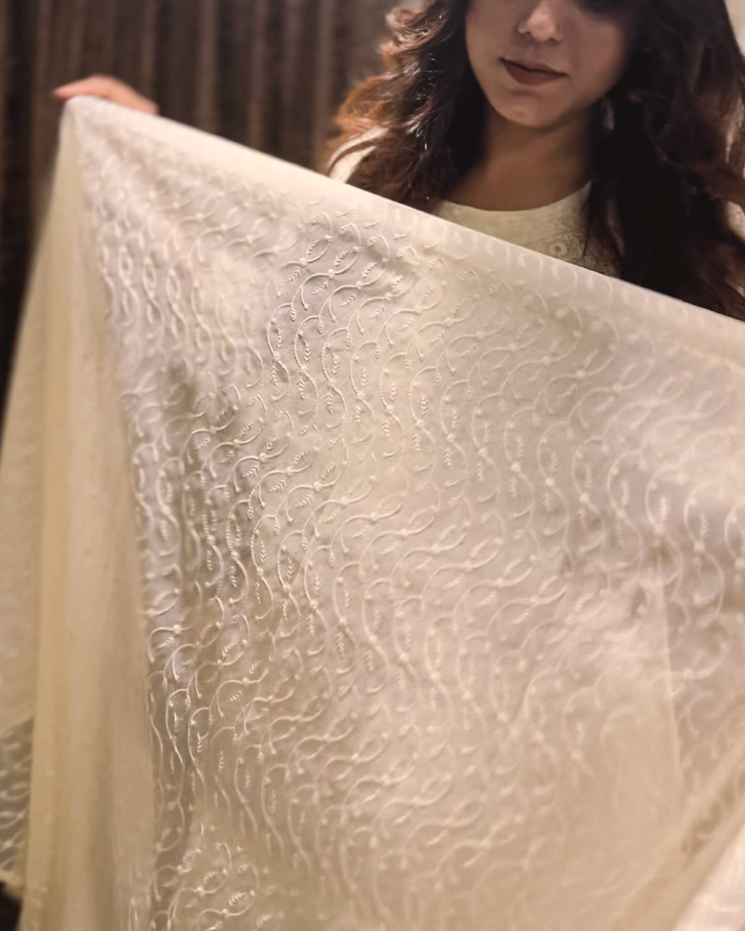Ivory Elegance – Timeless Chikankari 3 Piece Suit Set