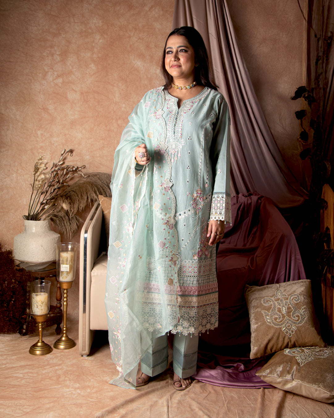 Blue Serene – Premium Luxury Lawn 3-Piece Set