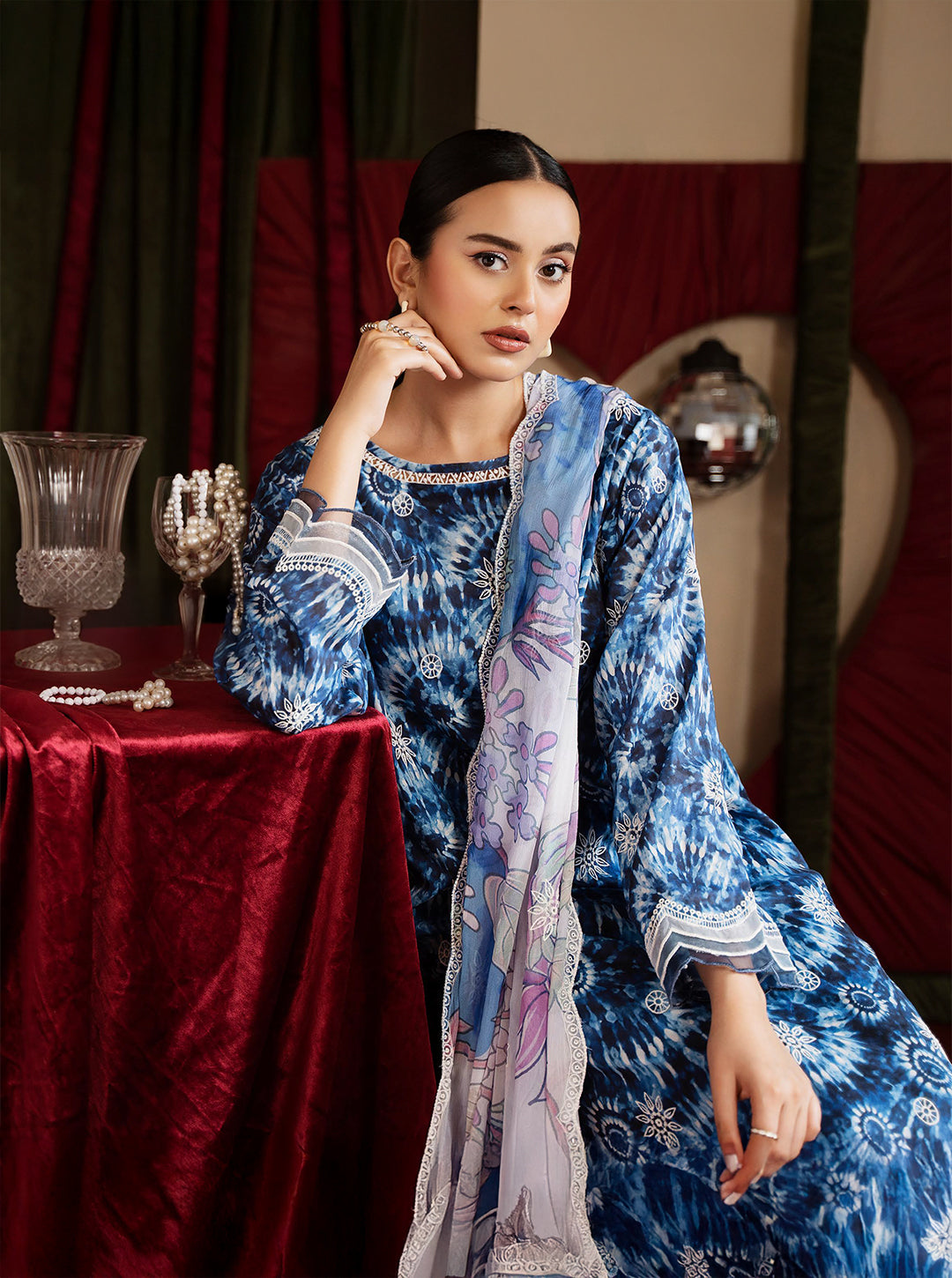 Indigo Bloom – Ishq-e-Bahar Collection-3 Piece Stitched Set