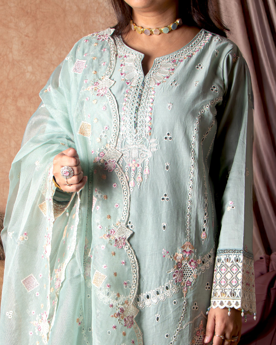 Blue Serene – Premium Luxury Lawn 3-Piece Set