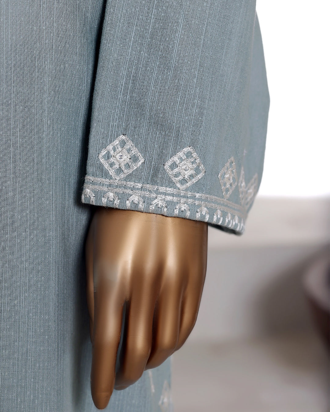 Ice Pastel Blue Ready to Wear Winter Khaddar Co-Ord Set