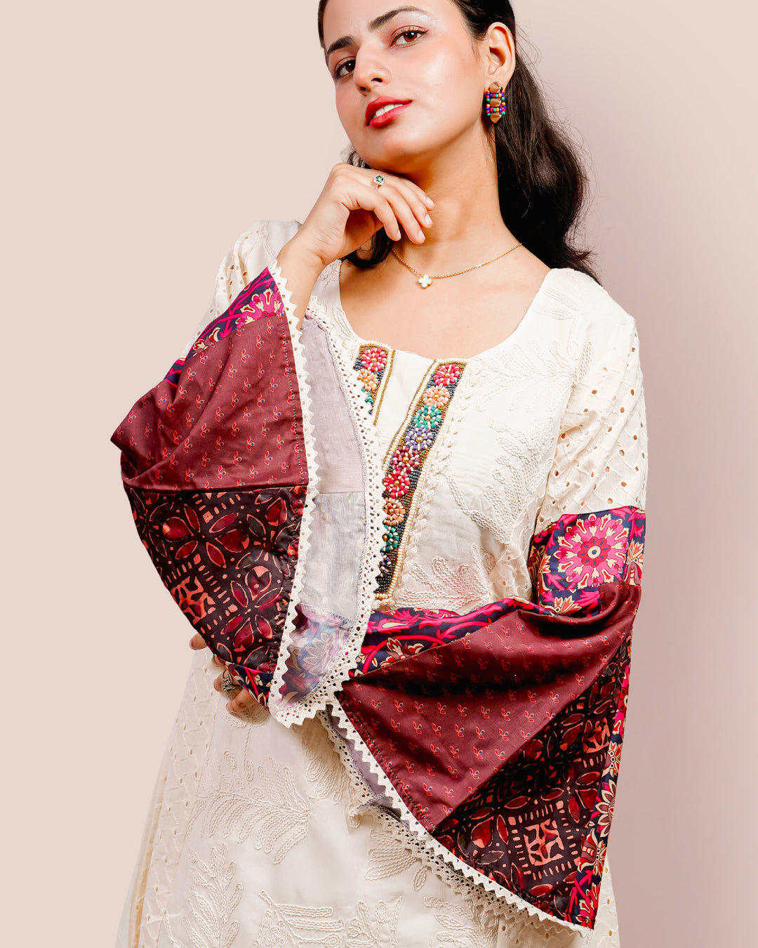 Moon Cut Kurta Set-3 piece